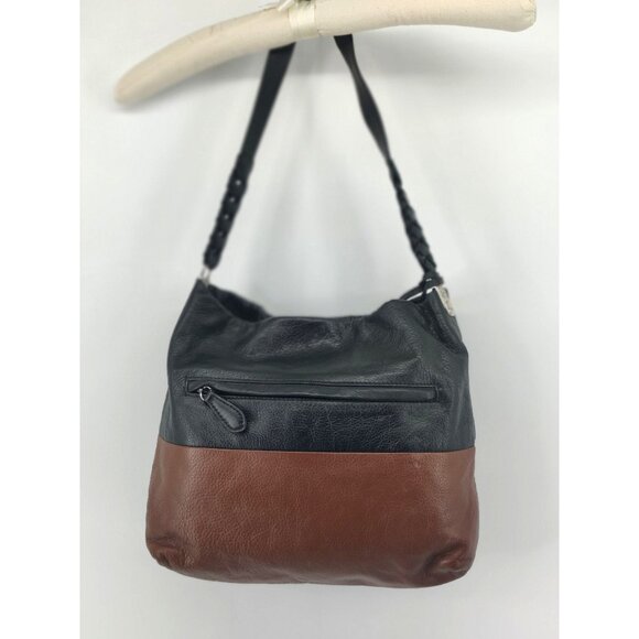 Brighton Marcel Hobo Shoulder Bag Black and Brown Purse - Picture 3 of 6